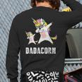 Dadacorn Shirt Unicorn Dad And Baby Best Father Long Sleeve T-Shirt Back Print