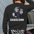 Dadacorn Unicorn Dad Papa Father's Day Daughter Long Sleeve T-Shirt Back Print