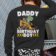 Daddy Of The Birthday Boy Dinosaur Construction Worker Truck Long Sleeve T-Shirt Back Print
