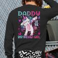 Daddy Of The Birthday Girl Dabbing Unicorn Dad Daddy Small Long Sleeve T-Shirt Back Print