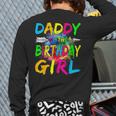 Daddy Of The Birthday Girl Retro 80's Party Long Sleeve T-Shirt Back Print