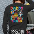 Daddy Of The Shark Birthday Dad Matching Family Long Sleeve T-Shirt Back Print