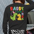 Daddy Of The Two Rex 2Nd Birthday Boy Dinosaur T-Rex Long Sleeve T-Shirt Back Print