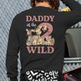 Daddy Of The Two Wild Zoo 2nd Birthday Safari Jungle Animal Long Sleeve T-Shirt Back Print