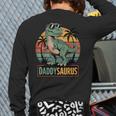DaddysaurusRex Dinosaur Daddy Saurus Family Matching Dad Long Sleeve T-Shirt Back Print