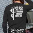 Dads Electrical Lineman Gear Husband & Lineman Wife Long Sleeve T-Shirt Back Print