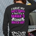 I Have My Dad's Temper & My Mama's Mouth Daughter Kids Long Sleeve T-Shirt Back Print