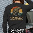 Dadzilla-Father Of The Monsters Dad Father's Day Long Sleeve T-Shirt Back Print