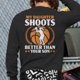 Daughter Basketball Sport Basketball Dad Mom Basketball Fan Long Sleeve T-Shirt Back Print