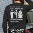 Dear Son-In-Law Father Of The Bride Dad Wedding Marriage Long Sleeve T-Shirt Back Print