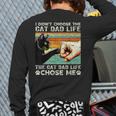 I Didn't Choose The Cat Dad Life Funny Cat Lovers Vintage Long Sleeve T-Shirt Back Print