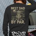 Disc Golf Frisbee Best Dad Par Camo US Flag Golfer Long Sleeve T-Shirt Back Print