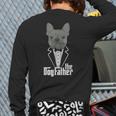 The Dogfather French Bulldog Dad Frenchie Papa T-Shirt Small Long Sleeve T-Shirt Back Print