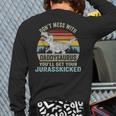 Don't Mess With DaddysaurusRex Daddy Saurus Dinosaur Men Long Sleeve T-Shirt Back Print