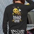 Family Bee Shirts Dad Daddy First Bee Day Outfit Birthday Long Sleeve T-Shirt Back Print