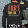 Fart Loading Please Wait Shirt Men Dad Joke Fathers Day Long Sleeve T-Shirt Back Print