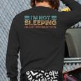 Fathers Dad Joke I'm Not Sleeping I'm Just Resting My Eyes Long Sleeve T-Shirt Back Print