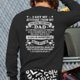 Fathers Day I Get My Attitude From My Freaking Awesome Dad Small Long Sleeve T-Shirt Back Print