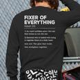 Father's Day For Office Dad Fixer Of Everything Long Sleeve T-Shirt Back Print