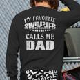 My Favorite Swimmer Calls Me Dad Vintage Swim Pool Long Sleeve T-Shirt Back Print