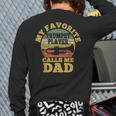 My Favorite Trumpet Player Calls Me Dad Father Vintage Long Sleeve T-Shirt Back Print