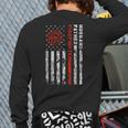 Firefighter Husband Father Fireman For Dad Long Sleeve T-Shirt Back Print