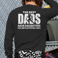 Flag Football Girl Dad Proud Father Of Girl Playing Sports Long Sleeve T-Shirt Back Print