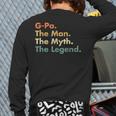 G-Pa The Man The Myth The Legend Dad Grandpa Long Sleeve T-Shirt Back Print
