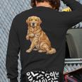 Golden Retriever I Love Dad Dog Dad Father's Day Long Sleeve T-Shirt Back Print
