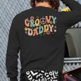 Groovy Daddy Birthday Party Peace Sign Dad 60s 70s Hippie Long Sleeve T-Shirt Back Print Groovy Daddy Birthday Party Peace Sign Dad 60s 70s Hippie Long Sleeve T-Shirt Back Print