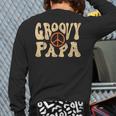 Groovy Papa 70s Aesthetic Nostalgia 1970's Retro Dad Long Sleeve T-Shirt Back Print