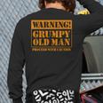 Grumpy Old Man Tee Shirt For Grandfathers Dads Father's Day Long Sleeve T-Shirt Back Print