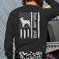 Heeler Dad Flag Vintage Blue Red Cattle Dog Patriot Men Long Sleeve T-Shirt Back Print