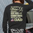 Hero Wears Dog Tags Combat Boots Proud Army Dad Father Long Sleeve T-Shirt Back Print