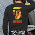 Hilarious Hot Dog Dad Joke Text Pun Dirty Joke -Barbecue Long Sleeve T-Shirt Back Print