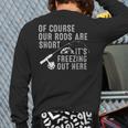 Ice Fishing Art For Men Dad Father Ice Fishing Lover Long Sleeve T-Shirt Back Print