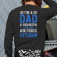 I’m A Dad Grandpa Air Force Veteran Distressed Long Sleeve T-Shirt Back Print