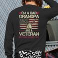 I'm a Dad Grandpa And a Veteran Nothing Scares Me Long Sleeve T-Shirt Back Print