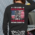 I'm A Dad Grandpa And Veteran Papa Grandpa Fathers Day Men Long Sleeve T-Shirt Back Print