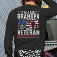 I'm A Dad Grandpa And Veteran Retro Papa Grandpa Long Sleeve T-Shirt Back Print