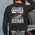 I'm A Dad Grandpa And A Veteran US Flag Veterans Day Long Sleeve T-Shirt Back Print