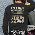I'm A Dad Grandpa And A Vietnam Veteran Nothing Scares Me Long Sleeve T-Shirt Back Print