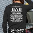 I'm A Lucky Dad I Have A Stubborn Daughter Fathers Long Sleeve T-Shirt Back Print