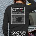 Jordanian Dad Nutrition Facts National Pride For Dad Long Sleeve T-Shirt Back Print
