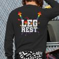 Leg Rest Naughty Dad Joke Vagitarian Lesbian Long Sleeve T-Shirt Back Print