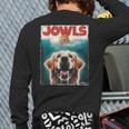Light Golden Retriever Jowls Top Paws Cream Lab Dog Mom Dad Long Sleeve T-Shirt Back Print