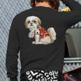 I Love Dad Tattoo Shih Tzu Dad Father's Day Long Sleeve T-Shirt Back Print