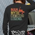 Man Myth Meat Smoker Legend Dad Grillfather BBQ Meat Smoking Long Sleeve T-Shirt Back Print Man Myth Meat Smoker Legend Dad Grillfather BBQ Meat Smoking Long Sleeve T-Shirt Back Print