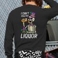Mardi Gras Skeleton Cant Hold My Carnival Team Dad Men Long Sleeve T-Shirt Back Print