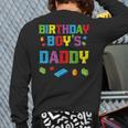 Master Builder Birthday Boy's Daddy Building Bricks Blocks Long Sleeve T-Shirt Back Print